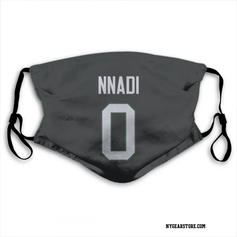Black New York Jets  Derrick Nnadi  Face Mask (With 2 Free PM2.5 Filters)