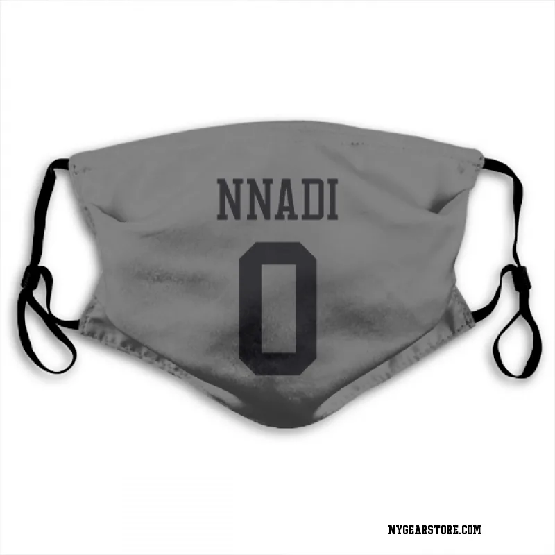 New York Jets  Derrick Nnadi Silver Face Mask (With 2 Free PM2.5 Filters)