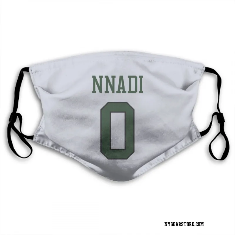 White New York Jets  Derrick Nnadi  Face Mask (With 2 Free PM2.5 Filters)